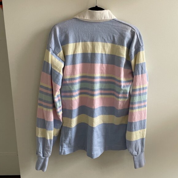 vintage pastel rugby polo long sleeve - Picture 8 of 8